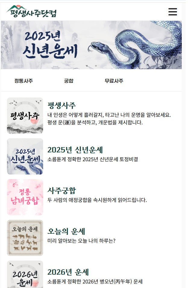 평생운세